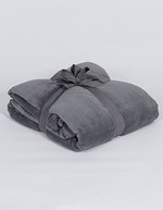 L-merch Recycelte Coral-Fleece-Decke 220x150 cm – Grey