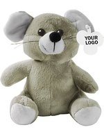 L-merch Souris en peluche Speedy grau, 19 cm, Grey 19 x 12 x 17 cm, NT8091 – Bild 2