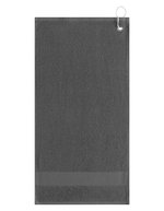 L-merch Golfhandtuch mit Aufhänger und Bordüre, Black 55 x 30 cm, NT9165 – Grigio scuro