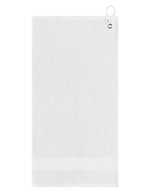 L-merch Golfhandtuch mit Aufhänger und Bordüre, Black 55 x 30 cm, NT9165 – Bianco