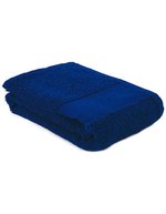 L-merch Fitness Handtuch aus Ringspinn-Baumwolle, Black 130 x 30 cm, NT9190 – Blu navy