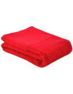L-merch Fitness Handtuch aus Ringspinn-Baumwolle, Black 130 x 30 cm, NT9190 – Rosso