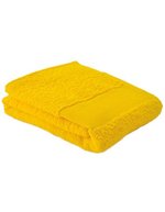L-merch Fitness Handtuch aus Ringspinn-Baumwolle, Black 130 x 30 cm, NT9190 – Giallo