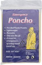 L-merch Regenponcho Oxford aus Polyethylen, Orange One Size, NT9504 – Bild 3