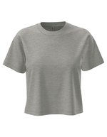T-shirt donna peso pesante taglio boxy – Heather Grey