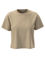 T-shirt donna peso pesante taglio boxy – Tan