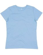 Mantis T-Shirt aus Bio-Baumwolle für Damen, White XS, P02 – Azzurro cielo