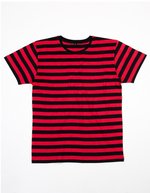 Mantis T-Shirt mit Streifenmuster für Herren – Black/Red