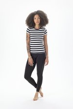 Mantis T-Shirt mit Streifenmuster für Damen, Black/Red M, P110S – Bild 1