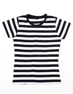 Mantis T-Shirt mit Streifenmuster für Damen – Black/White
