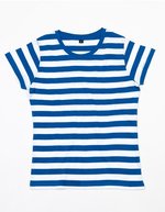 Mantis T-Shirt mit Streifenmuster für Damen – Classic Blue/White