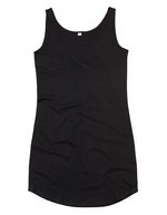 Ärmelloses Kleid mit geschwungener Weste – Black
