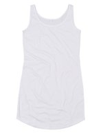 Ärmelloses Kleid mit geschwungener Weste – White