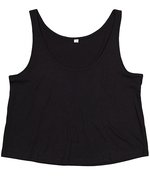 Bio-Baumwolltop mit breiten Trägern – Black