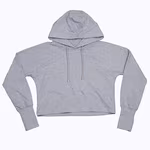 Mantis Sweat à capuche court en coton bio – Heather Grey Melange