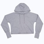 Mantis Cropped Hoodie aus Bio-Baumwolle – Heather Grey Melange