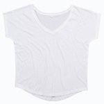 Women´s Loose Fit V Neck T – Bianco