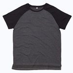 Superstar Short Sleeve Baseball T – Charcoal Grey Melange/Black