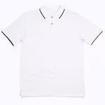 Polo mit Kontraststreifen aus Bio-Baumwolle – White/Navy