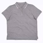 Women´s The Tipped Polo – Heather Grey Melange/White