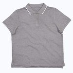 Women´s The Tipped Polo – Heather Grey Melange/White