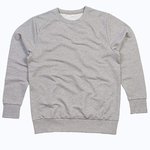 Organic Sweatshirt in Cotton and Polyester – Heather Grey Melange