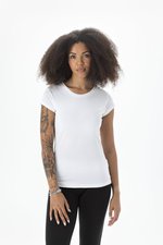 Mantis Roll Sleeve T-Shirt aus Bio-Baumwolle für Damen, Charcoal Grey Melange XS, P81 – Bild 1