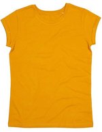 Mantis Roll Sleeve T-Shirt aus Bio-Baumwolle für Damen, Charcoal Grey Melange XS, P81 – Senape