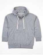 Mantis Bio-Baumwoll Hoodie mit Reißverschluss – Heather Grey Melange
