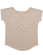 Mantis Bio-Baumwolle T-Shirt mit Flügelärmeln, Black XS, P91 – Natural Melange