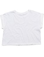Bauchfreies Crop Top aus Bio-Baumwolle – White