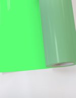 Poli-Tape Flock Tubitherm® PLT 100% Viskose, Anthracite (ca. Pantone 447C) Meter, PT800 – Neon Green (ca. Pantone 2270C)