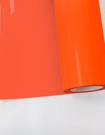 Poli-Tape Flock Tubitherm® PLT 100% Viskose, Anthracite (ca. Pantone 447C) Meter, PT800 – Orange (ca. Pantone 1655C)