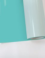 Poli-Tape Flock Tubitherm® PLT 100% Viskose, Anthracite (ca. Pantone 447C) Meter, PT800 – Turquoise (ca. Pantone 2226C)