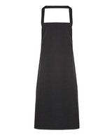 Premier Workwear Bio-Baumwoll-Latzschürze ohne Tasche – Black (ca. Pantone Black C)