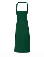 Premier Workwear Bio-Baumwoll-Latzschürze ohne Tasche – Bottle Green (ca. Pantone 560C)