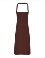 Premier Workwear Bio-Baumwoll-Latzschürze ohne Tasche – Brown (ca. Pantone 476C)