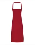 Premier Workwear Bio-Baumwoll-Latzschürze ohne Tasche, Natural (ca. Pantone 1205C) 60 x 87 cm, PW102 – Burgundy (ca. Pantone 216C)