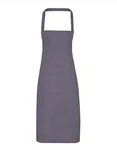 Premier Workwear Bio-Baumwoll-Latzschürze ohne Tasche, Natural (ca. Pantone 1205C) 60 x 87 cm, PW102 – Dark Grey (ca. Pantone 431C)
