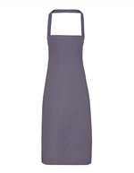 Premier Workwear Bio-Baumwoll-Latzschürze ohne Tasche, Apple (ca. Pantone 360C) 60 x 87 cm, PW102 – Dark Grey (ca. Pantone 431C)