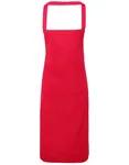 Premier Workwear Bio-Baumwoll-Latzschürze ohne Tasche, Natural (ca. Pantone 1205C) 60 x 87 cm, PW102 – Hot Pink (ca. Pantone 214C)