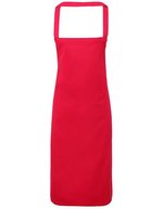Premier Workwear Bio-Baumwoll-Latzschürze ohne Tasche, Apple (ca. Pantone 360C) 60 x 87 cm, PW102 – Hot Pink (ca. Pantone 214C)