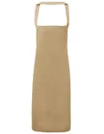 Premier Workwear Bio-Baumwoll-Latzschürze ohne Tasche, Natural (ca. Pantone 1205C) 60 x 87 cm, PW102 – Khaki (ca. Pantone 7503C)