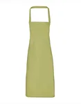 Premier Workwear Bio-Baumwoll-Latzschürze ohne Tasche, Natural (ca. Pantone 1205C) 60 x 87 cm, PW102 – Lime (ca. Pantone 382C)