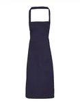 Premier Workwear Bio-Baumwoll-Latzschürze ohne Tasche, Natural (ca. Pantone 1205C) 60 x 87 cm, PW102 – Navy (ca. Pantone 2766C)