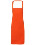 Premier Workwear Bio-Baumwoll-Latzschürze ohne Tasche, Natural (ca. Pantone 1205C) 60 x 87 cm, PW102 – Orange (ca. Pantone 1655C)