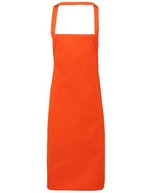 Premier Workwear Bio-Baumwoll-Latzschürze ohne Tasche, Apple (ca. Pantone 360C) 60 x 87 cm, PW102 – Orange (ca. Pantone 1655C)