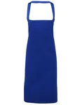 Premier Workwear Bio-Baumwoll-Latzschürze ohne Tasche, Natural (ca. Pantone 1205C) 60 x 87 cm, PW102 – Royal (ca. Pantone 286C)