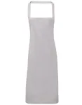 Premier Workwear Bio-Baumwoll-Latzschürze ohne Tasche, Natural (ca. Pantone 1205C) 60 x 87 cm, PW102 – Silver (ca. Pantone 428C)