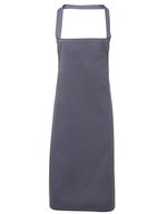 Premier Workwear Bio-Baumwoll-Latzschürze ohne Tasche, Apple (ca. Pantone 360C) 60 x 87 cm, PW102 – Steel (ca. Pantone 6545C)